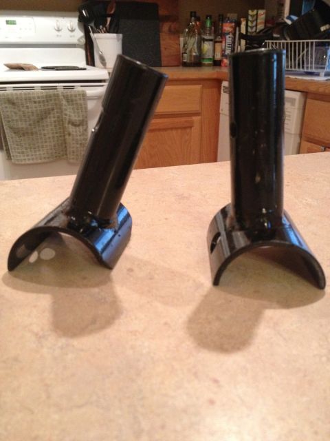 2005 Jeep Wrangler - Two black metal brackets are shown on a kitchen counter.