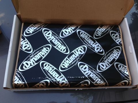 2004 Ford Crown Victoria - A box of Dynamat Xtreme sound deadening material is shown inside a cardboard box.