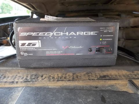 1995 Ford Bronco - A Schumacher SpeedCharge Maintainer battery charger is shown, with text indicating it is for lawn tractors, motorcycles, and ATVs.