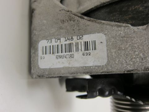 2001 Ford Crown Victoria - Label on a remanufactured part shows part number and manufacturing details.