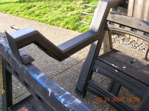 1995 Ford Bronco - A fabricated metal component is shown resting on sawhorses, with a timestamp visible in the lower right corner.