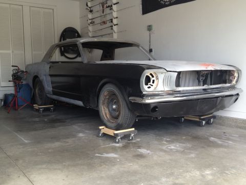 1965 Ford Mustang - 65 Mustang front sheet metal on, bumper mounted