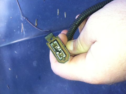 1968 Ford Ranchero - You can see the wires down inside of the connector. The wires are held in place by plastic tabs (clips) down inside.