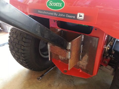 1995 Ford Bronco - This image shows a part of a Scotts mower, which is manufactured by John Deere.