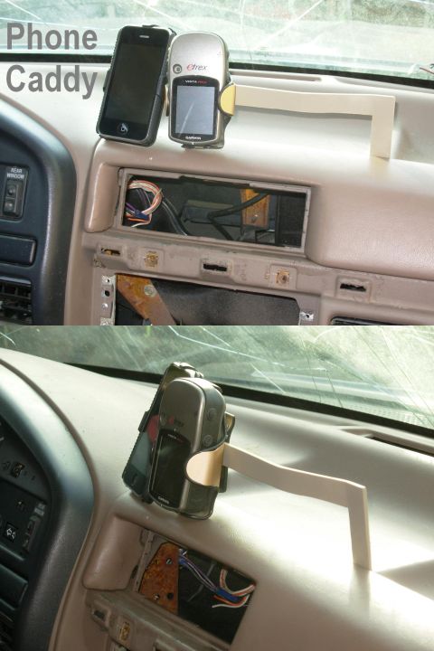 1983 Ford Bronco - Since this dash was designed before cell phones, and without cupholders, I added this bar between the pad & dash. I'll probably upholster i…