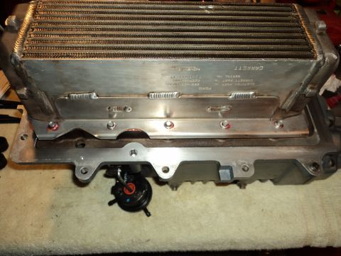 2004 Mercury Grand Marquis - Close-up of a Garrett supercharger assembly, likely for an engine modification.