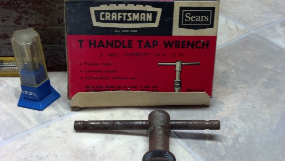 Craftsman T Handle Tap Wrench with box and tap