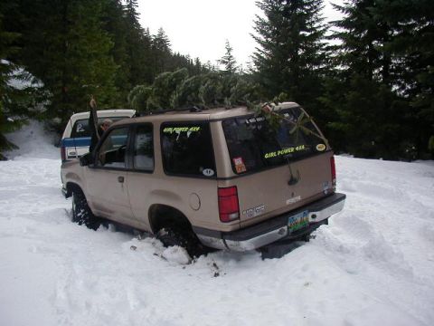 1994 Ford Explorer - Some deep snow that I got just a little stuck in. Thanks guys for help and guidance to getting me unstuck.
