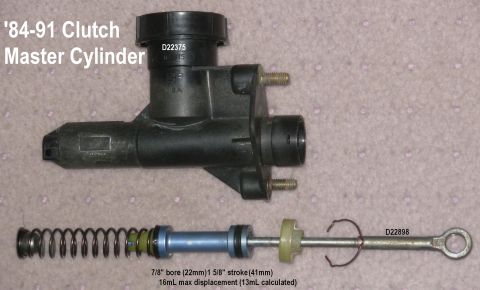 1983 Ford Bronco - '84-91 Clutch Master Cylinder exploded