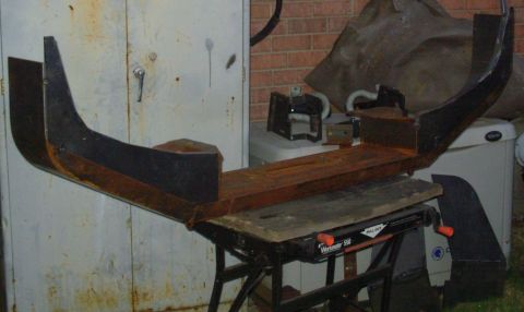 1983 Ford Bronco - I wish I hadn't cut so much off the curved ends - they don't reach back (up in the pic) far enough, so I'll be butt-welding some on later.…
