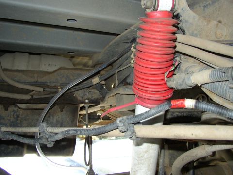 1989 Ford Bronco - breather line coming off the rearend.