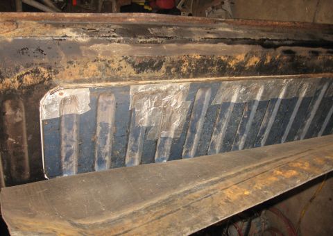 1980 Ford Bronco - Original door insert with patched rust holes.