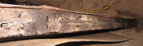 1980 Ford Bronco - Crinkle on bottom edge. Entire bottom was also rubberized undercoated (still visible).