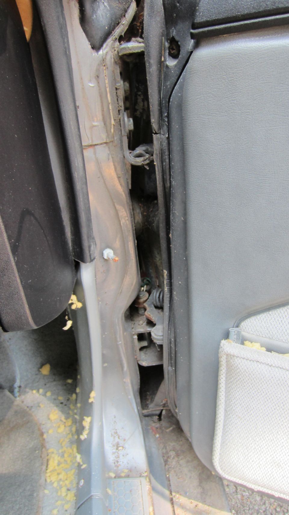 Door jamb and interior panel detail
