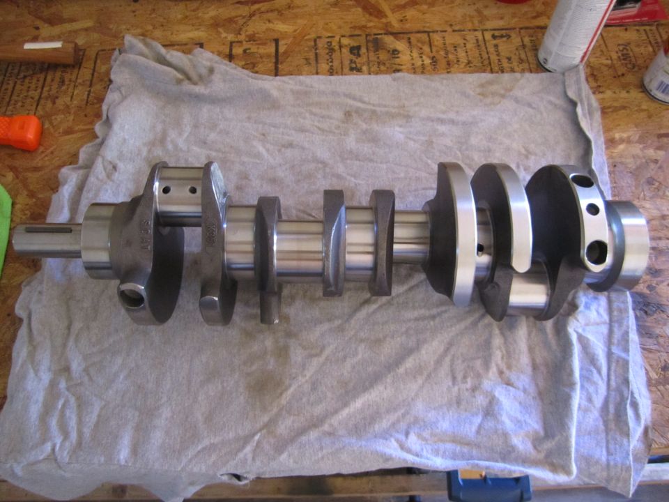 Crankshaft on a cloth