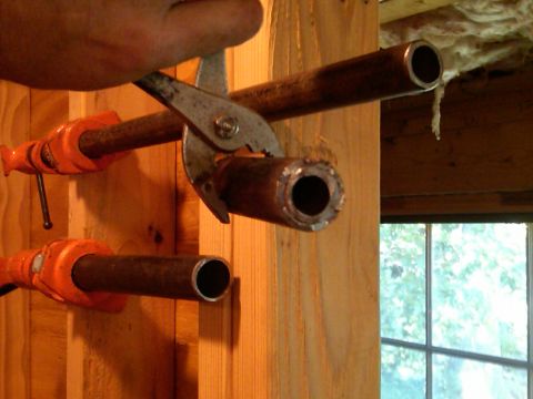 1995 Ford Bronco - Two different sized clamp pipes put inside one another with a sledge