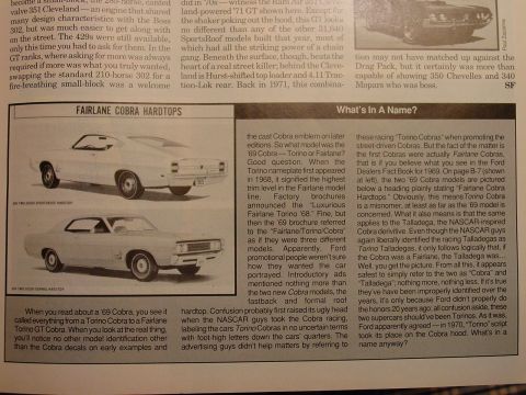 1969 Ford Fairlane - Two 1969 Ford Fairlane hardtops are shown, one from the rear and one from the front.