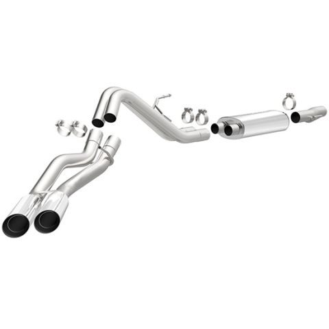 1982 Ford Bronco - This image displays a dual exhaust system, including pipes, a muffler, and clamps, presented as a single part.