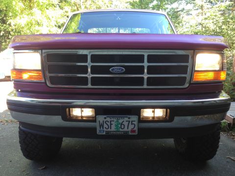 1992 Ford F-150 - All lit up. I had ot adjust them after the first test run in the dark as they lit up right infront of the bumper and stopped right where I…