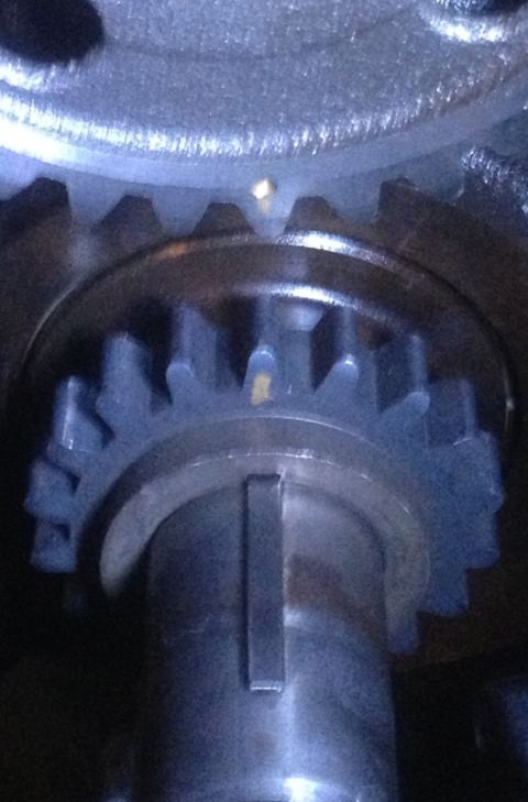 1978 Ford Bronco - A detailed view of internal mechanical components, showing interlocking gears and a shaft.