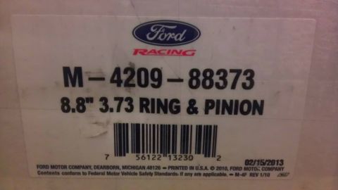 2000 Mercury Grand Marquis - Label for Ford Racing M-4209-88373 8.8" 3.73 Ring & Pinion gear set, printed in 2013.