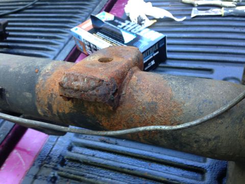 1992 Ford F-150 - The spring perches are crusty and very rusted. They might have to be removed to be rewelded and repaired.