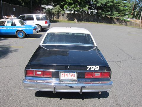 2001 Ford Crown Victoria - Two police cars and an SUV parked in a lot on a sunny day.