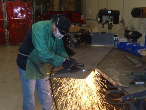 1985 Jeep CJ7 - working on corner blanks,cutting out the wheel openings.