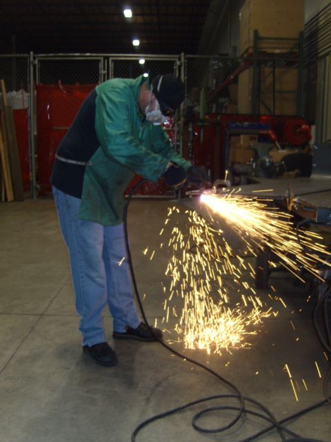 1985 Jeep CJ7 - working on corner blanks,cutting out the wheel openings.