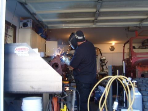 1985 Jeep CJ7 - Working on my boat sides.