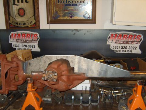 1985 Jeep CJ7 - Starting mock up for truss and link brackets on my front hp 60.