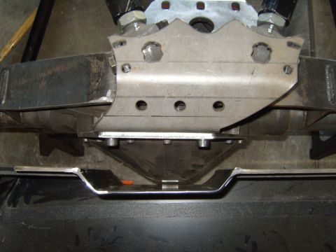 1985 Jeep CJ7 - Close-up view of aftermarket suspension and differential components, likely for an off-road vehicle.