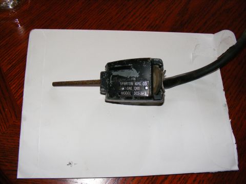 Sparton Mfg. Co. electrical switch, model SCS-3P3, with a metal rod and black cable