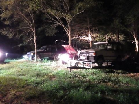 1983 Ford Bronco - Greg's junk (R to L): the '95 D1 I just helped him haul home, a Toy whose V6 dipstick is covered with chocolate milkshake, his old D1 that…