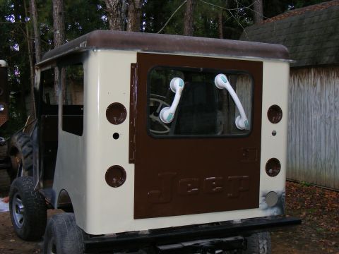 1978 Ford Bronco rear view, white and brown