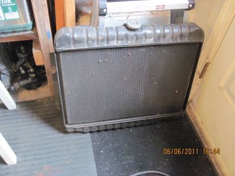 1985 Jeep CJ7 - Radiator part shown in a storage area, not a complete vehicle.