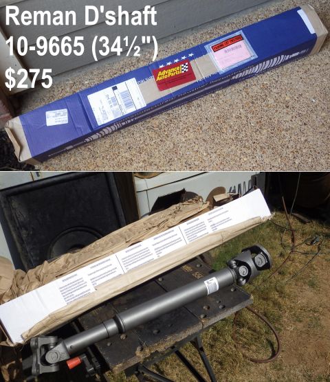 1983 Ford Bronco - For a Bronco with an NP435 and companion flanges at both ends of the rear driveshaft: ~34.5" installed length ~29.75" collapsed l…
