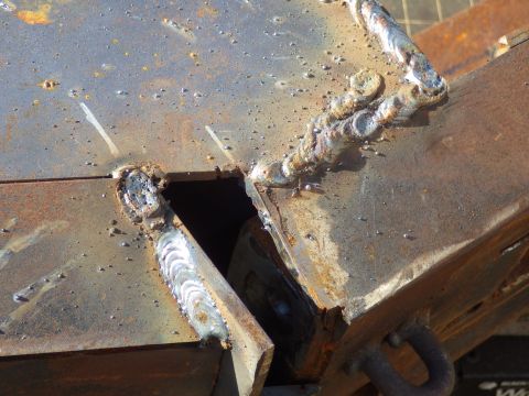1983 Ford Bronco - Can you tell which welds were done with the gas hose pinched off?