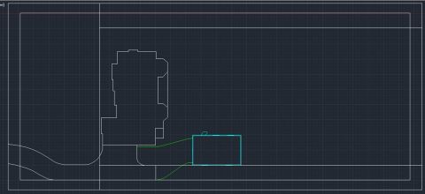 1995 Ford Bronco - AutoCAD-style line drawing on a dark background depicting the profile of a fabricated part.