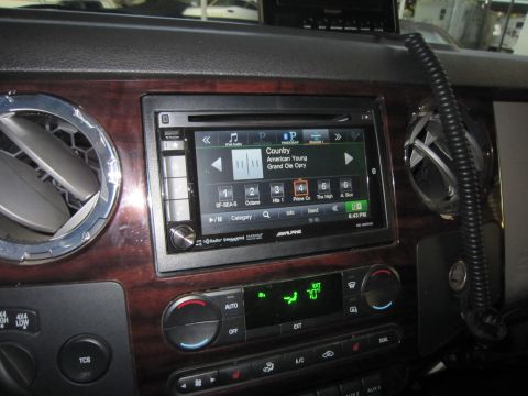 2008 Ford F-450 - Interior view of a 2008 Ford F-450, highlighting the dashboard and infotainment system.
