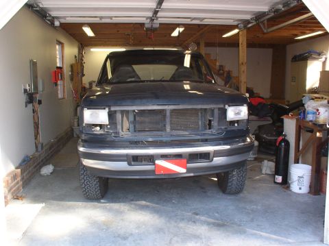 1995 Ford Bronco - removed the front grille, marker lights and thinking of replacing the headlights.