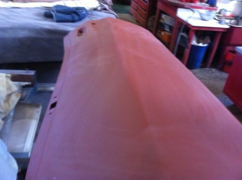 1972 Ford Ranchero - Car door in primer, possibly for a 1972 Ford Ranchero project.