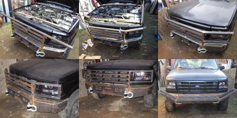 1983 Ford Bronco - This went a lot faster than I expected - only about 4 hours including cleanup. I still may add a flat bar (1/4" plate) between the hea…