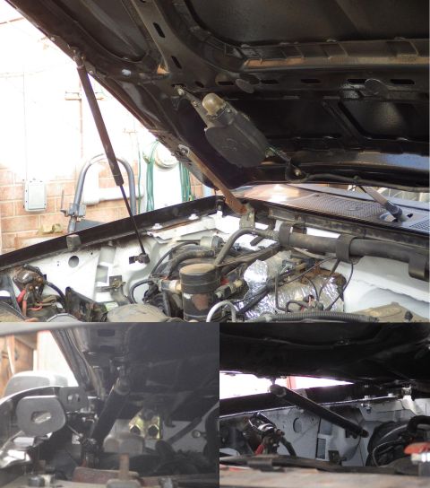 1983 Ford Bronco - This strut was left over from my trailer project, and it fits here like it was made for it. Now I gotta figure out what I got it from, and…