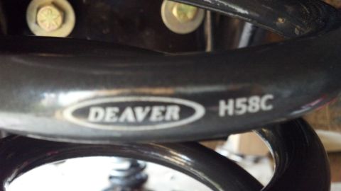 1996 Ford F-150 - Suspension spring with DEAVER H58C marking is visible in this close-up shot.