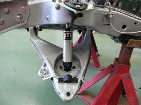 QA1 shock absorber on front suspension assembly