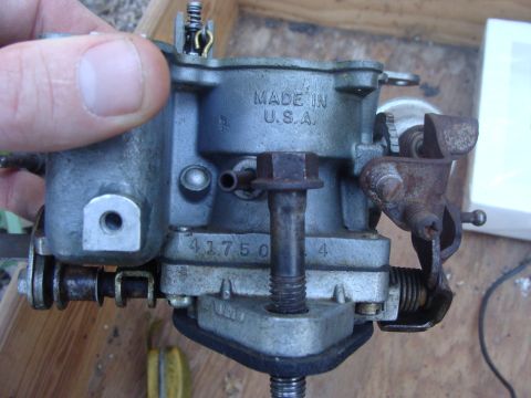 1983 Ford Bronco - Carburetor part with 'MADE IN U.S.A.' and part number 42750 visible.