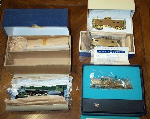 1998 Ford Crown Victoria - Some of my brass locos and cabooses.