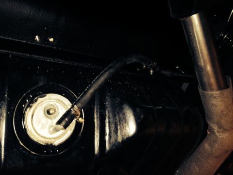 1965 Ford Mustang - 65 Mustang rear fuel line hooked up to fuel tank