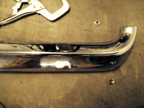 1965 Ford Mustang - 65 Mustang rear bumper bolts smoothed in